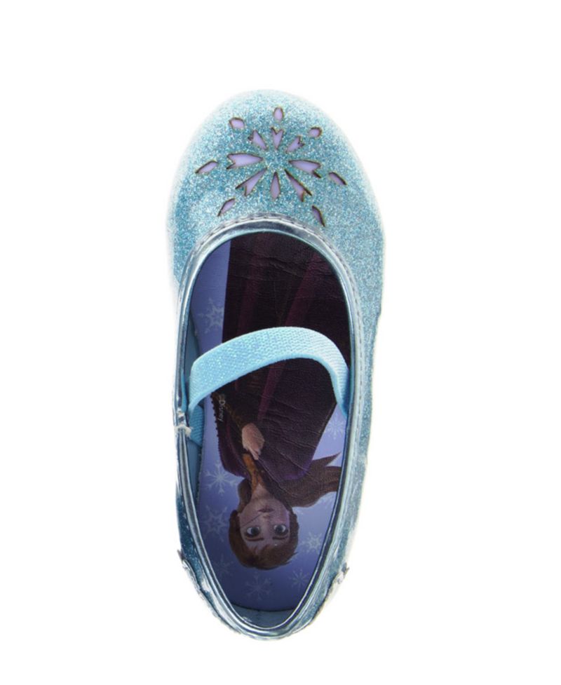 Big Girls Frozen Flat Shoes ( 6 to 11 ) Fun Character Design Easy On/Off Comfort Fit Dress Style Sparkly Detail