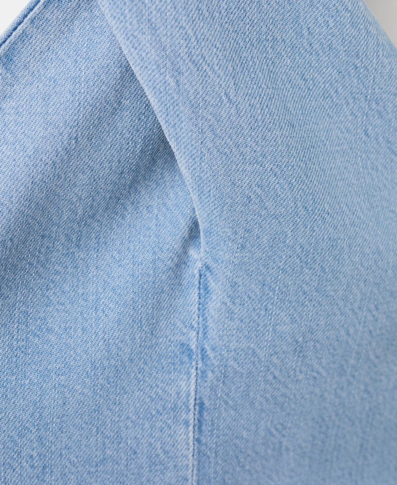 Women's Crossed-Strap Denim Top