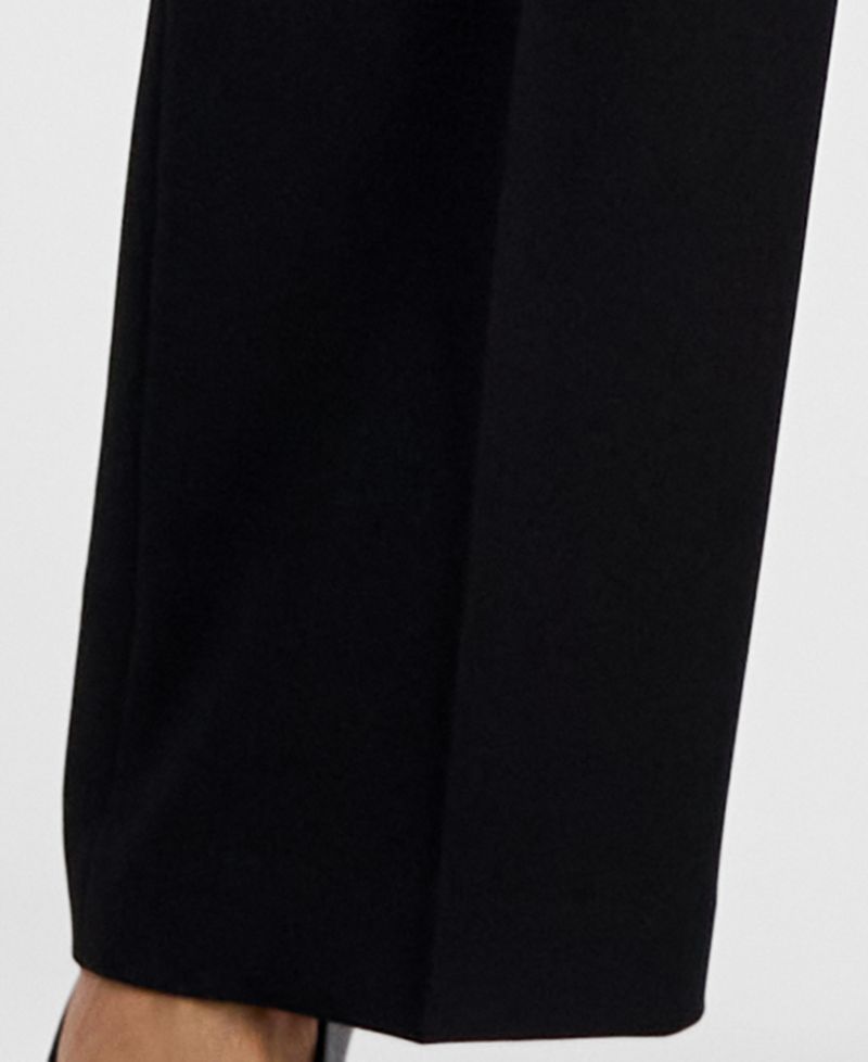 Women's Framed Plaid Belted Wide-Leg 2 Piece Pantsuit, Regular & Petite