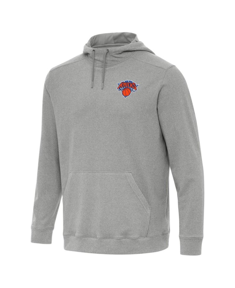 Men's Heather Gray New York Knicks Cloud Pullover Hoodie
