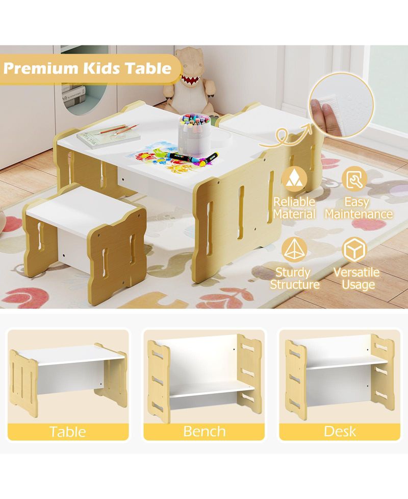3 Piece Toddler Table and Stool Activity Set