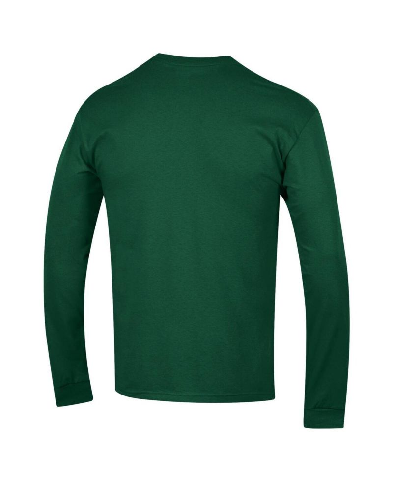 Men's Green Michigan State Spartans Arch Over Logo Long Sleeve T-Shirt
