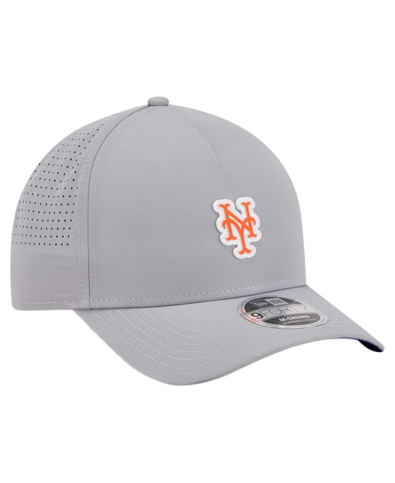 Men's Gray New York Mets Micro Logo 9FORTY M-Crown A-Frame Adjustable Hat