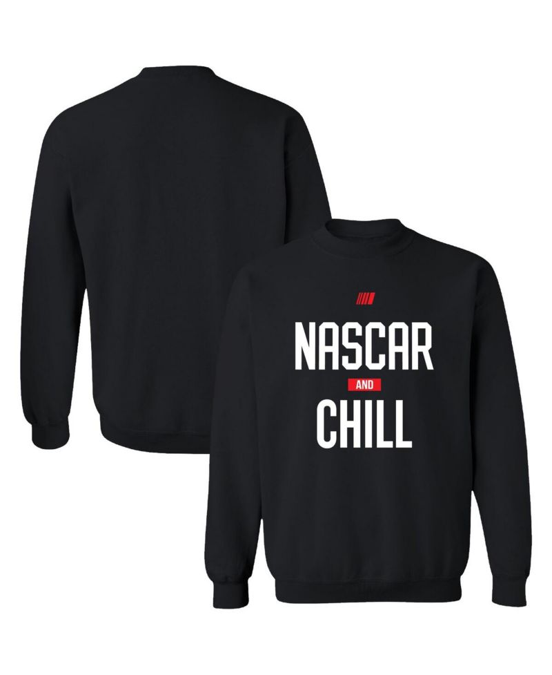 Men's Black NASCAR and Chill Pullover Sweatshirt