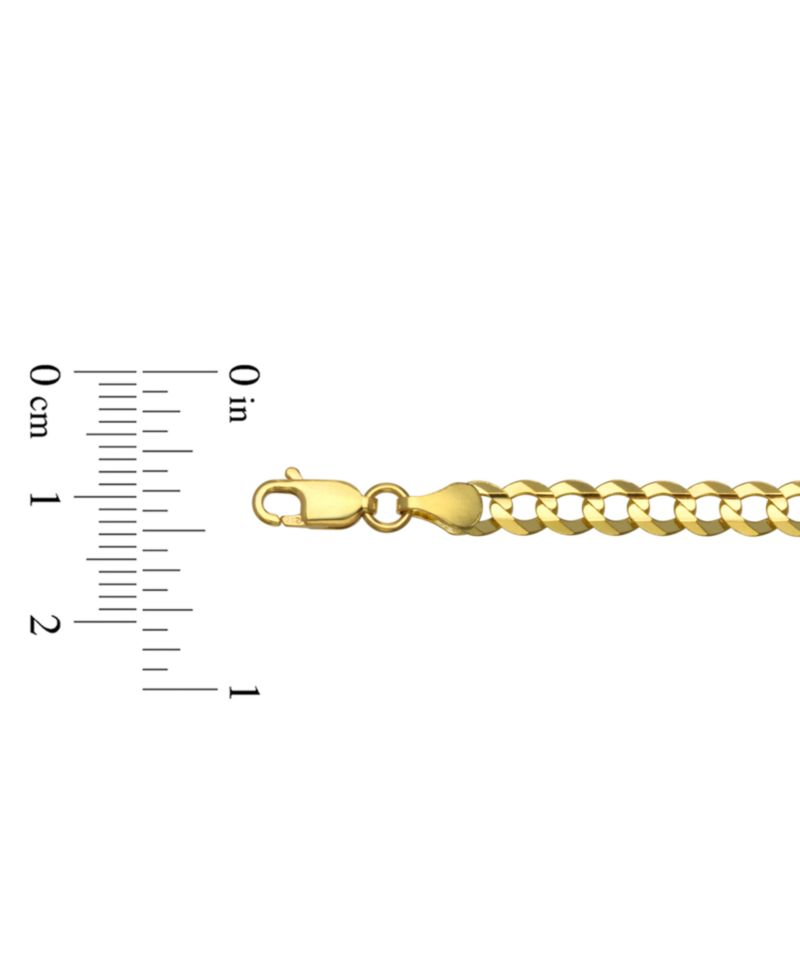 Curb Chain 9" Bracelet in 14k Gold (4-2/3mm)