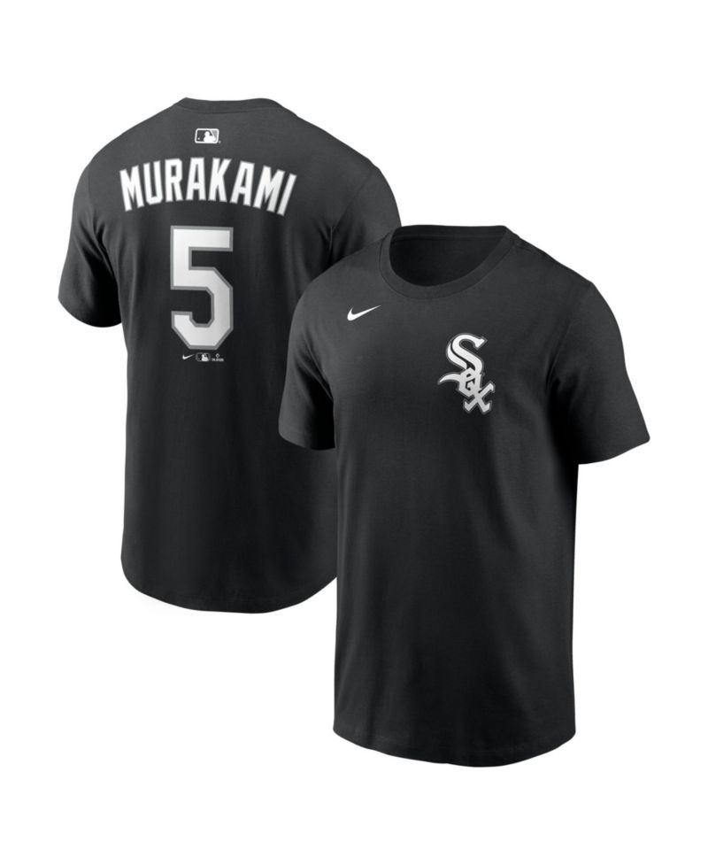 Men's Munetaka Murakami Black Chicago White Sox Name & Number T-Shirt