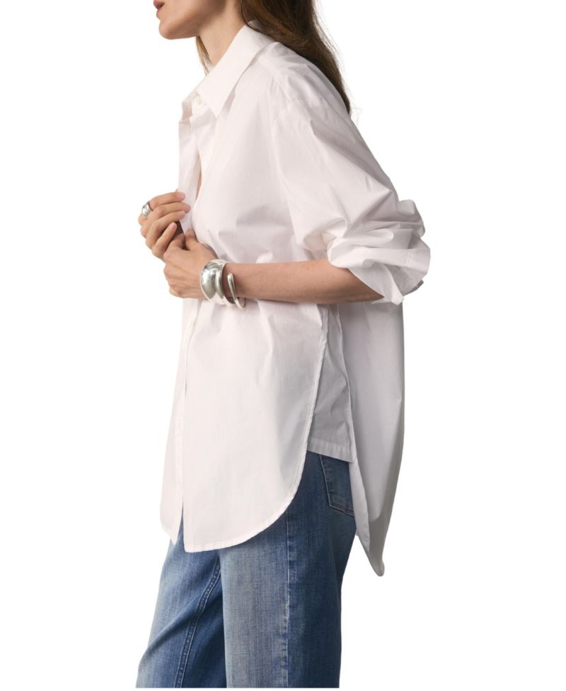 Women's Claudia Cotton-Blend Oversized Long-Sleeve Button-Down Shirt