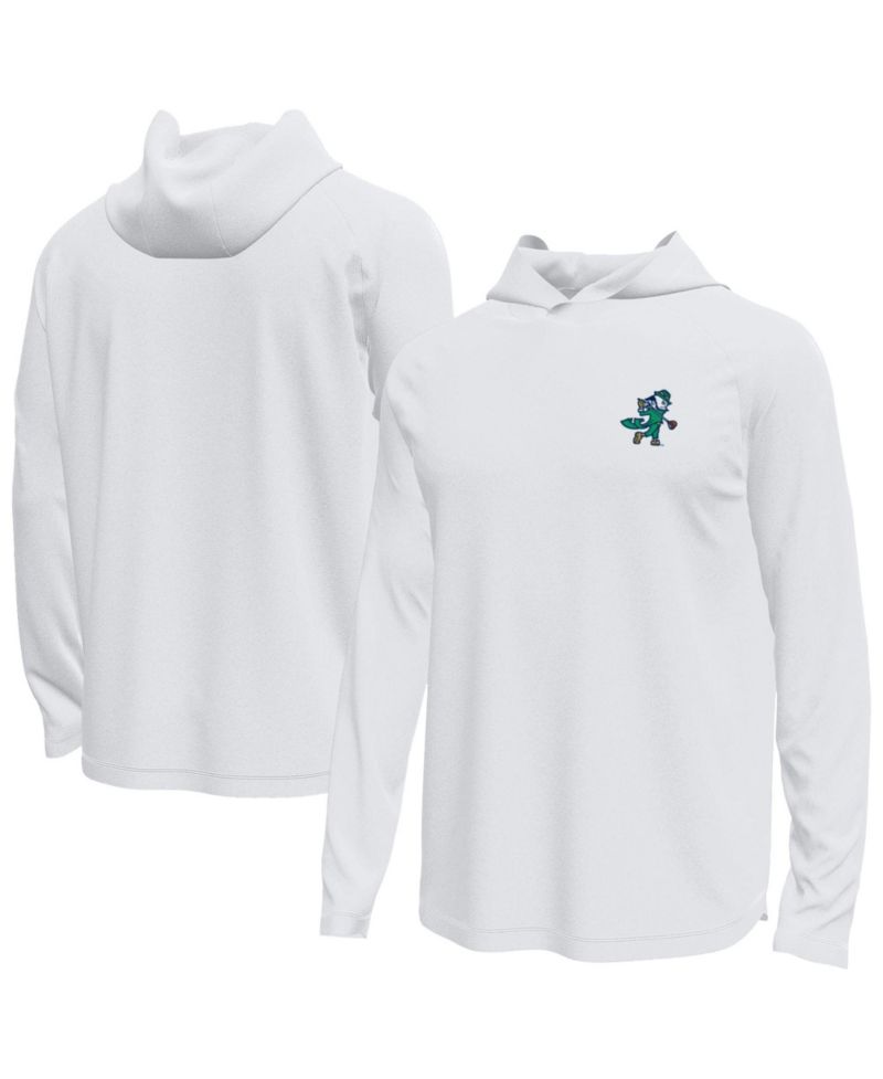 Men's White Notre Dame Fighting Irish Golf Tech Stretch Long Sleeve Hoodie