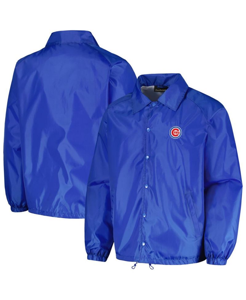 Men's Royal Chicago Cubs Coach's Raglan Full-Snap Windbreaker Jacket