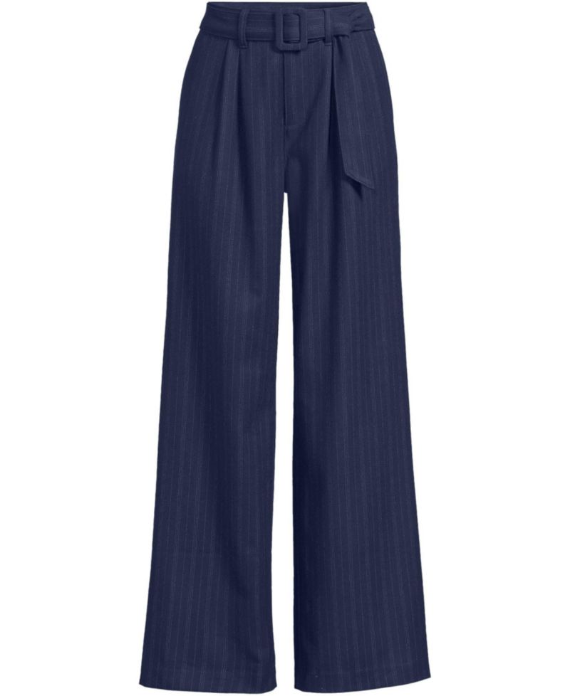 Women's Brushed Flannel Mid Rise Wide Leg Trousers