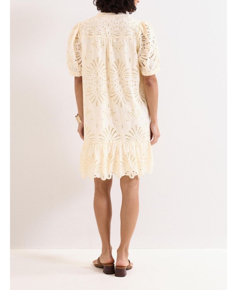 Women's Liliana Puff-Sleeve Embroidered Mini Dress