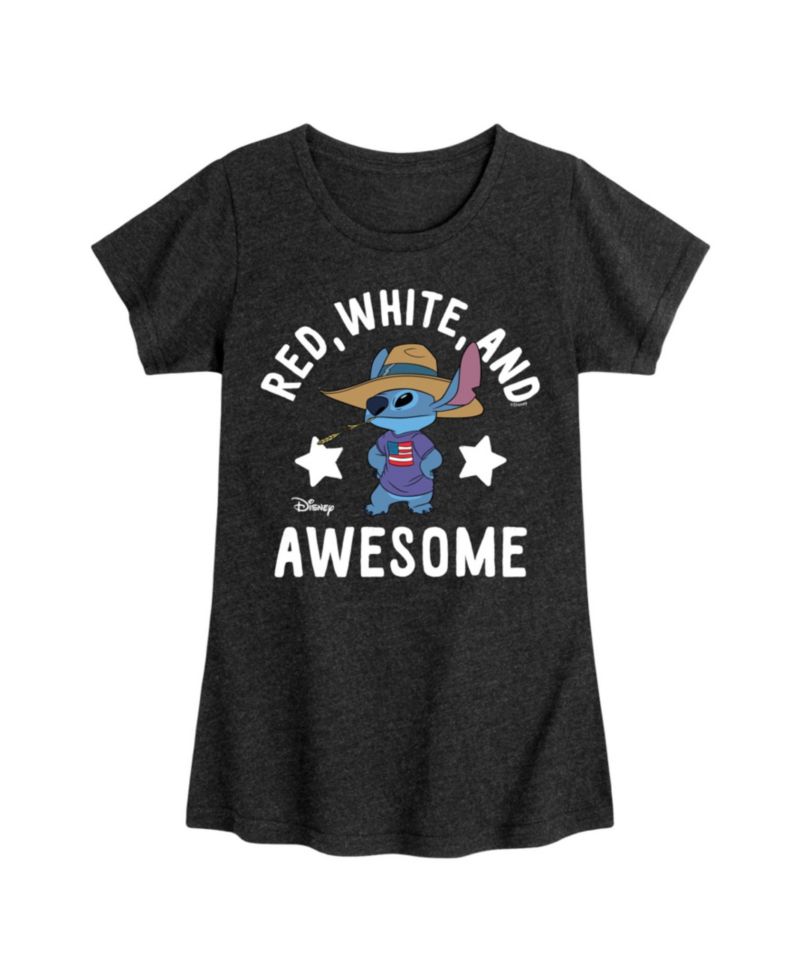 Big Girls Lilo Stitch Awesome Graphic T-Shirt