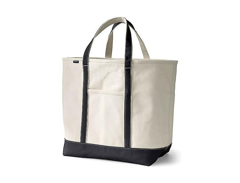 Extra Large 5 Pocket Open Top Canvas Tote Bag