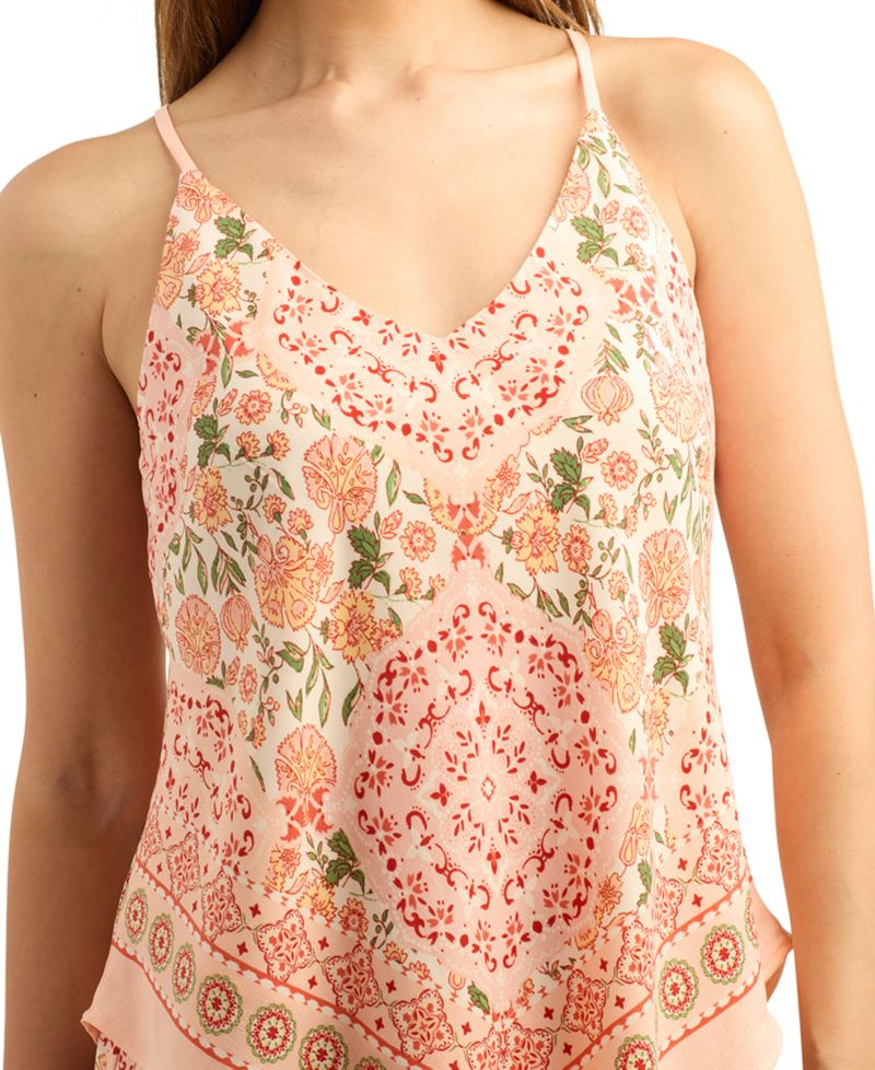 Juniors' Printed Scarf Camisole