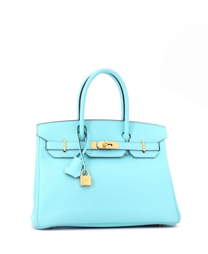 Birkin 30 Handbag Blue Epsom with Gold Hardware