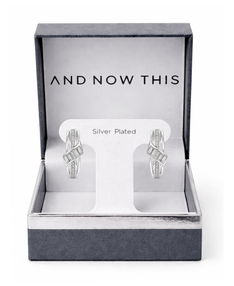Crystal Hinged Hoop Earring