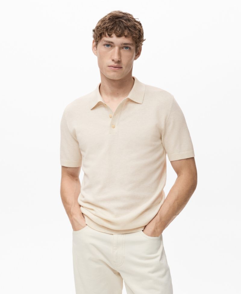 Men's Fine-Knit Cotton Polo Shirt