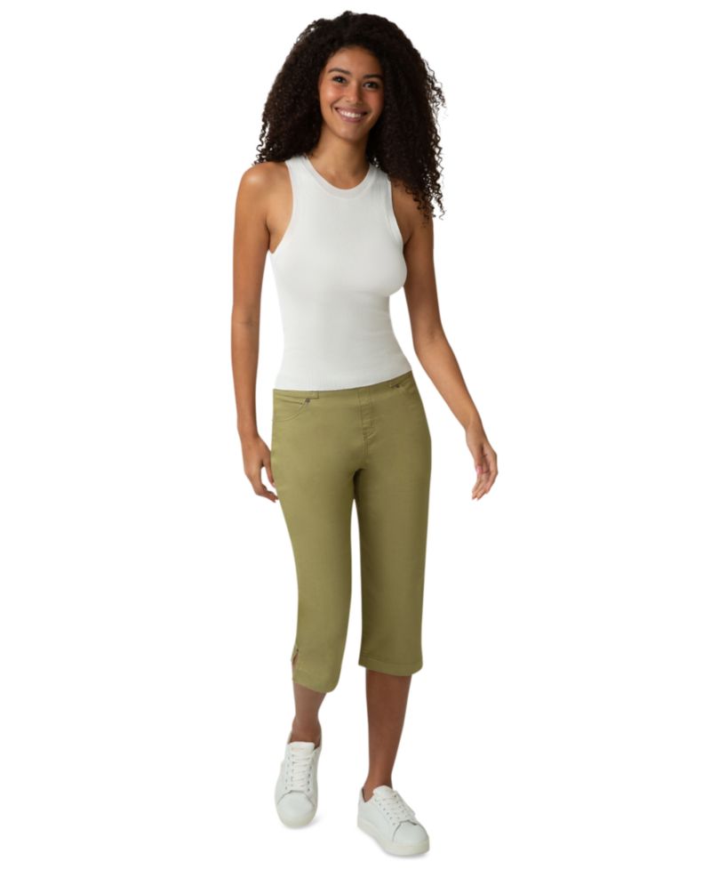 Women's Crosshatch Denim Pedal Pusher Pants