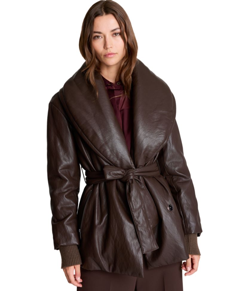 Women's Shawl Collar Belted Coat