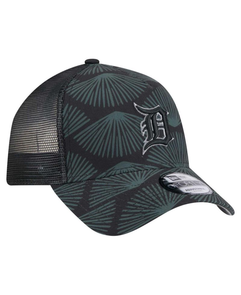 Men's Black Detroit Tigers 9FORTY A-Frame Trucker Adjustable Hat