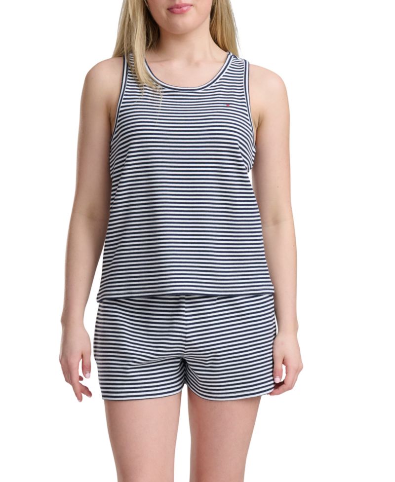 Women's Crewneck Tank Top and Boxer Shorts, 2-Piece Set