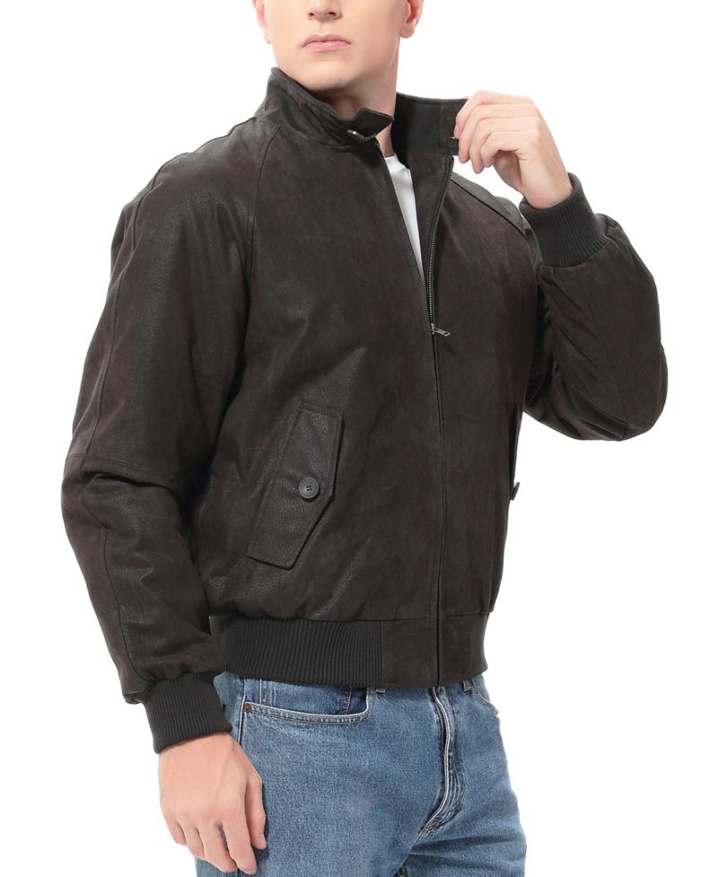 Men's WWII Distressed Leather Bomber Jacket