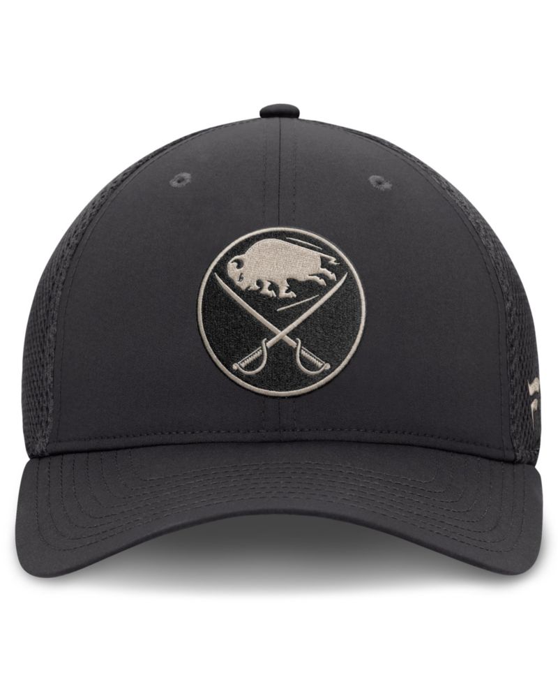 Men's Charcoal Buffalo Sabres Road Meshback Stretch Hat