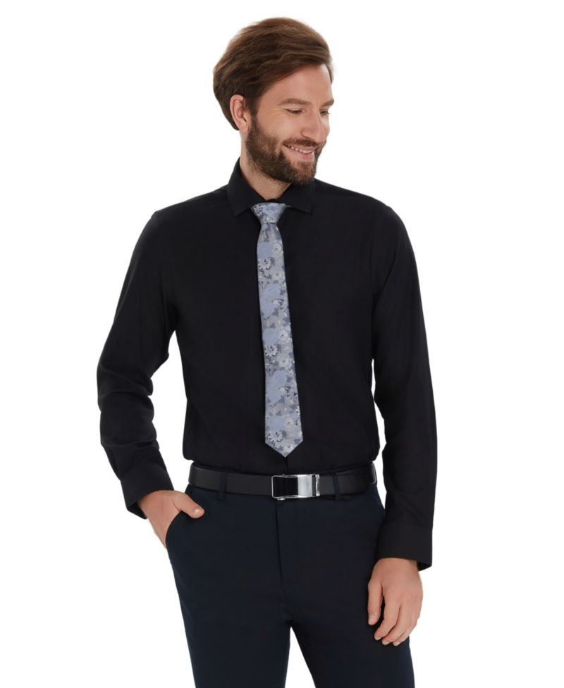 Men's Diamond Dobby Slim-Fit Dress Shirt