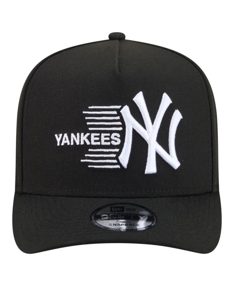 Men's Black New York Yankees Motion A-Frame 9FIFTY Snapback Hat
