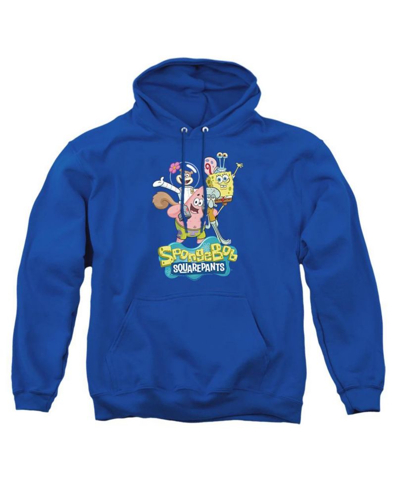 Men's Group Shot Graphic Pullover Poly-Cotton Blend Hoodie
