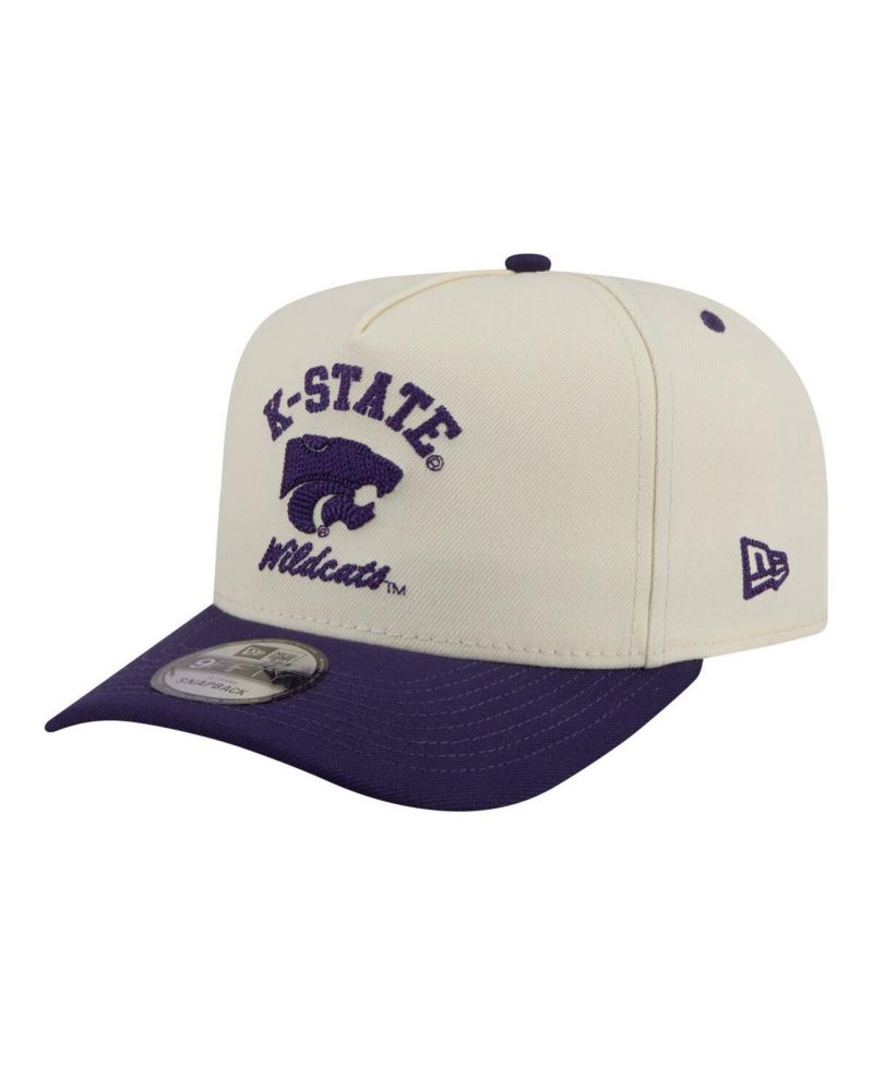 Men's Cream/Purple Kansas State Wildcats Two-Tone Arched 9FIFTY Snapback Hat