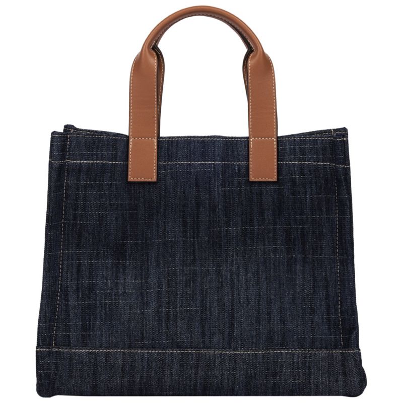 Women's Logo Denim Tote with Tote Dangle Charm