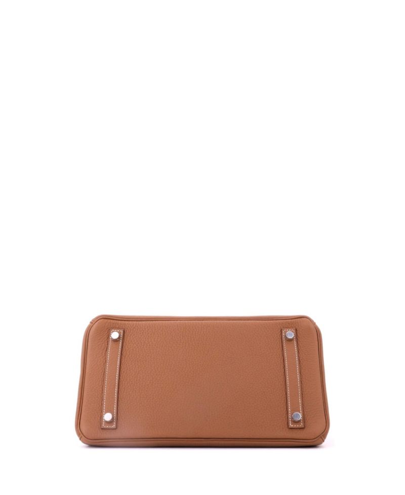 Birkin 30 Handbag Brown Togo with Palladium Hardware