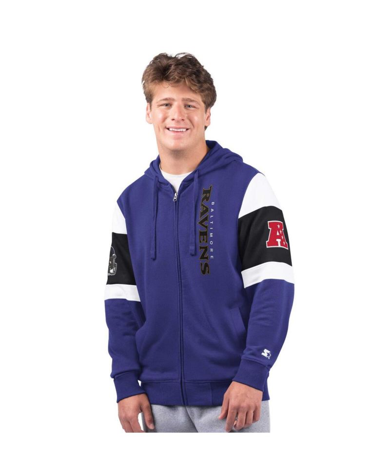 Men's Purple Baltimore Ravens Extreme Full-Zip Hoodie