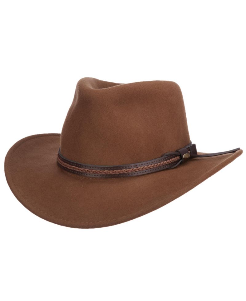 Men's Wool Felt Outback Braid Hat