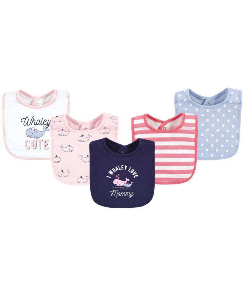 Girls Soft Cotton Mealtime Bibs