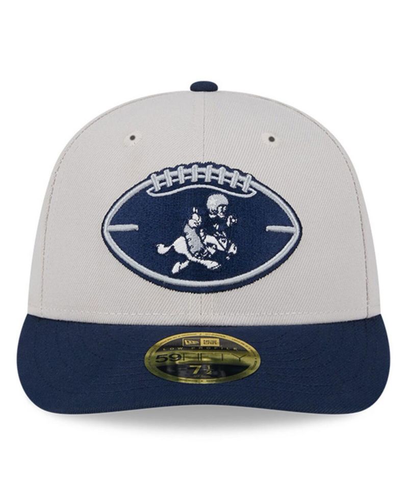 Men's Stone/Navy Dallas Cowboys 2024 Sideline Historic Low Profile 59FIFTY Fitted Hat