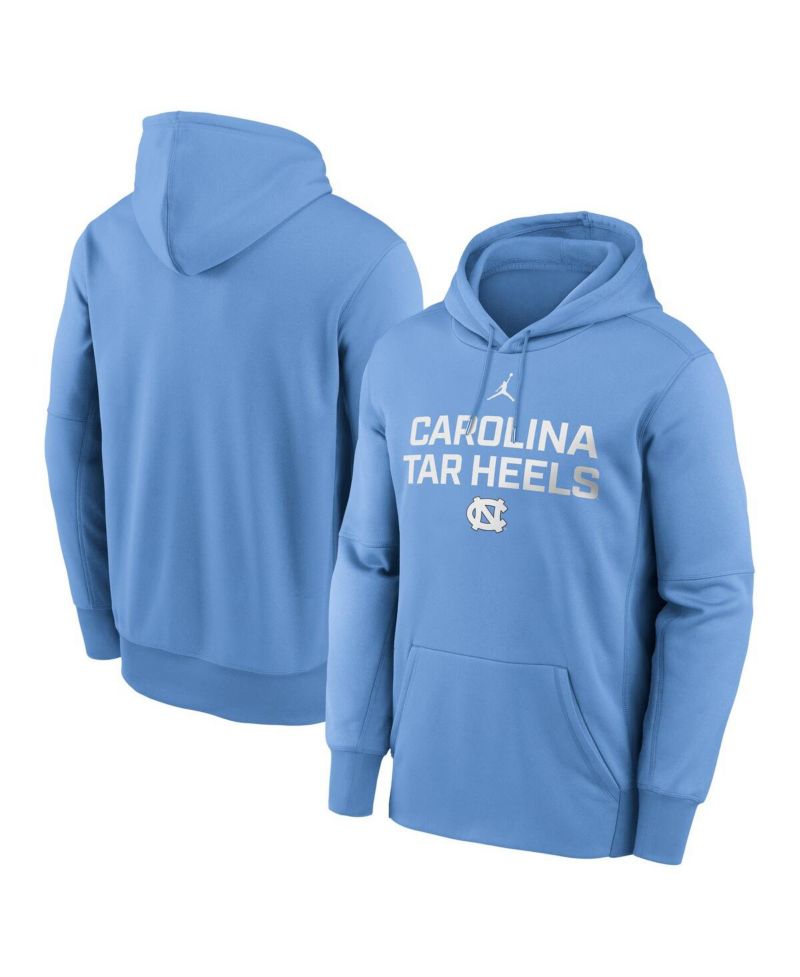 Men's Carolina Blue North Carolina Tar Heels Team Stacked Performance Pullover Hoodie