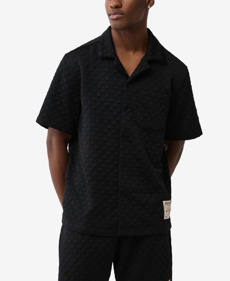 Men's Checkered Camp Collar Shirt