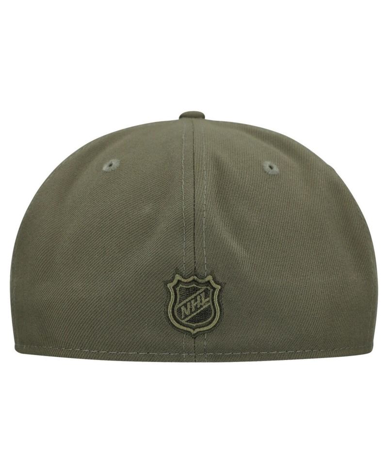 Men's Olive Pittsburgh Penguins Military Appreciation Flag 59FIFTY Fitted Hat