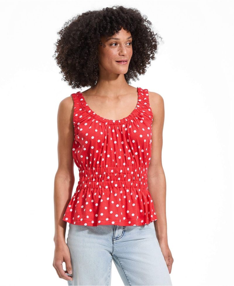 Women's Slub Rouched Tank Top