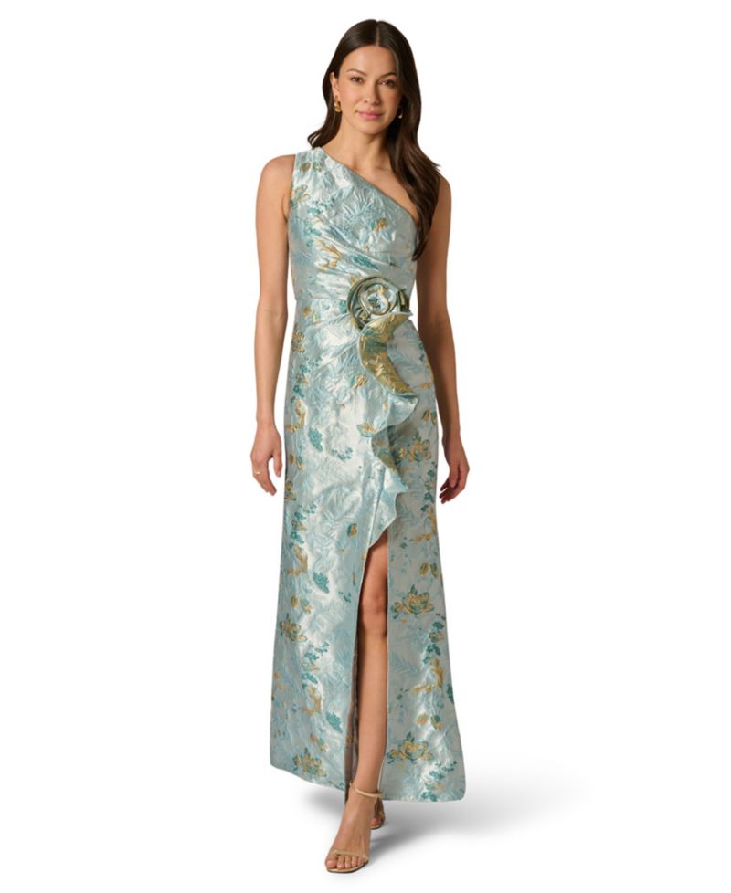 Petite One-Shoulder Gown