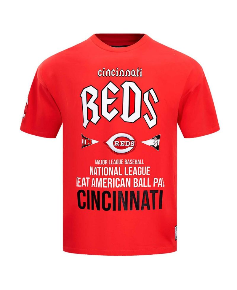 Men's Red Cincinnati Reds Oversized City Tour T-Shirt