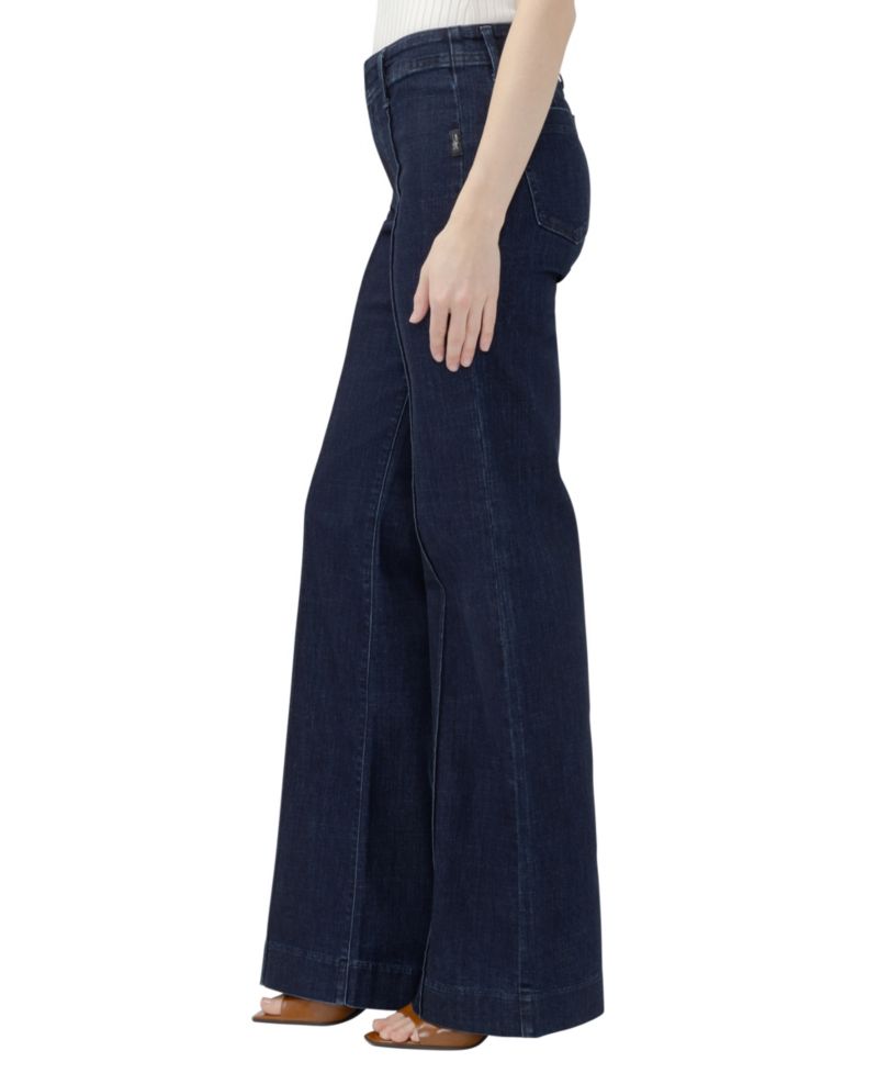 Women's Suki Wide-Leg Mid-Rise Cotton-Blend Jeans