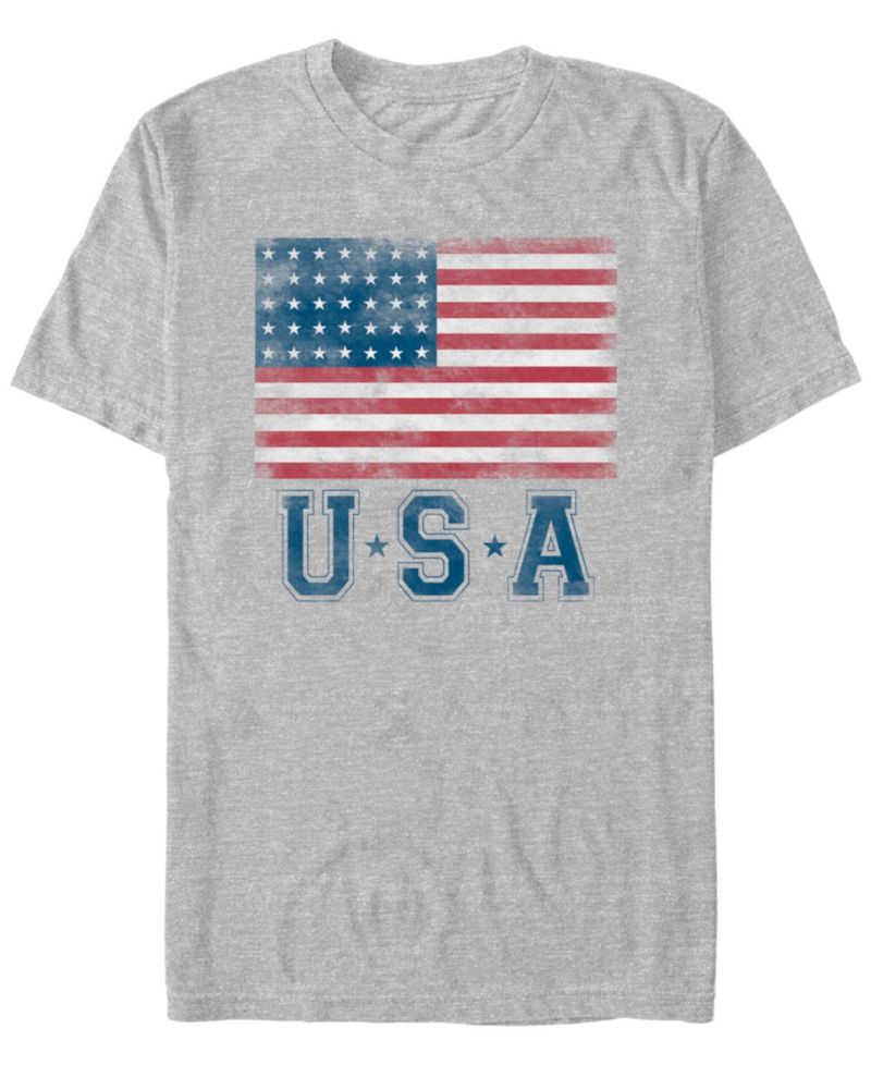 Men's USA Two Star Flag 2 Short Sleeve T-Shirt