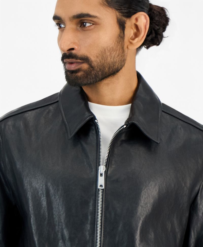 HUGO by Men's Liro Leather Jacket