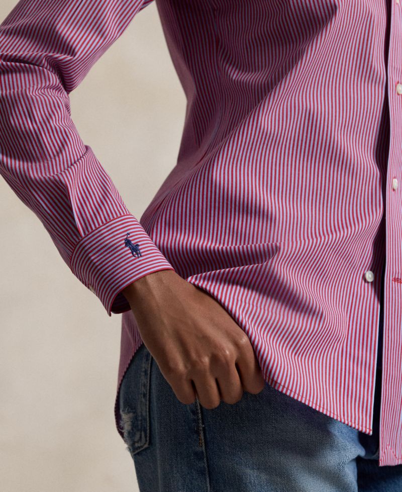 Women's End-On-End Stretch Slim Fit Cotton Shirt