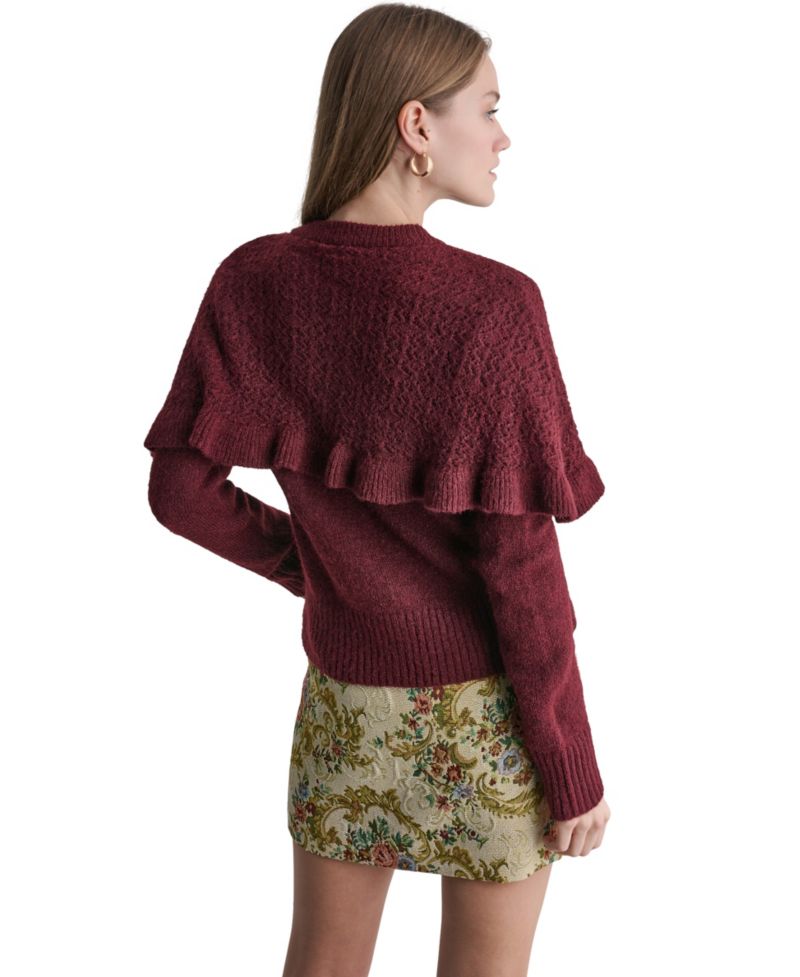 Women's Caped Pointelle Cardigan