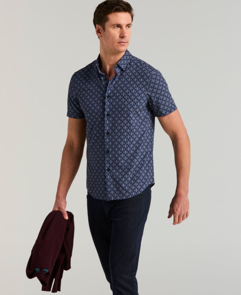 Men's Ombre Diamond Print Shirt