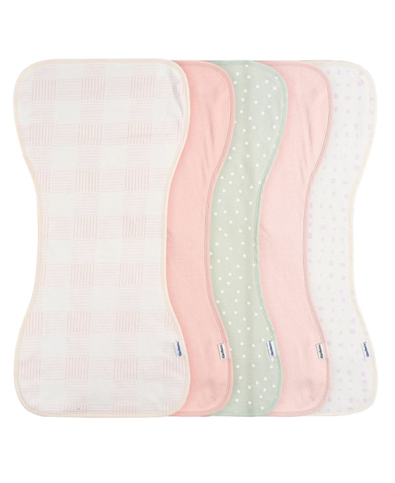 Baby Boys' and Girls' 5-Pack Burpcloths